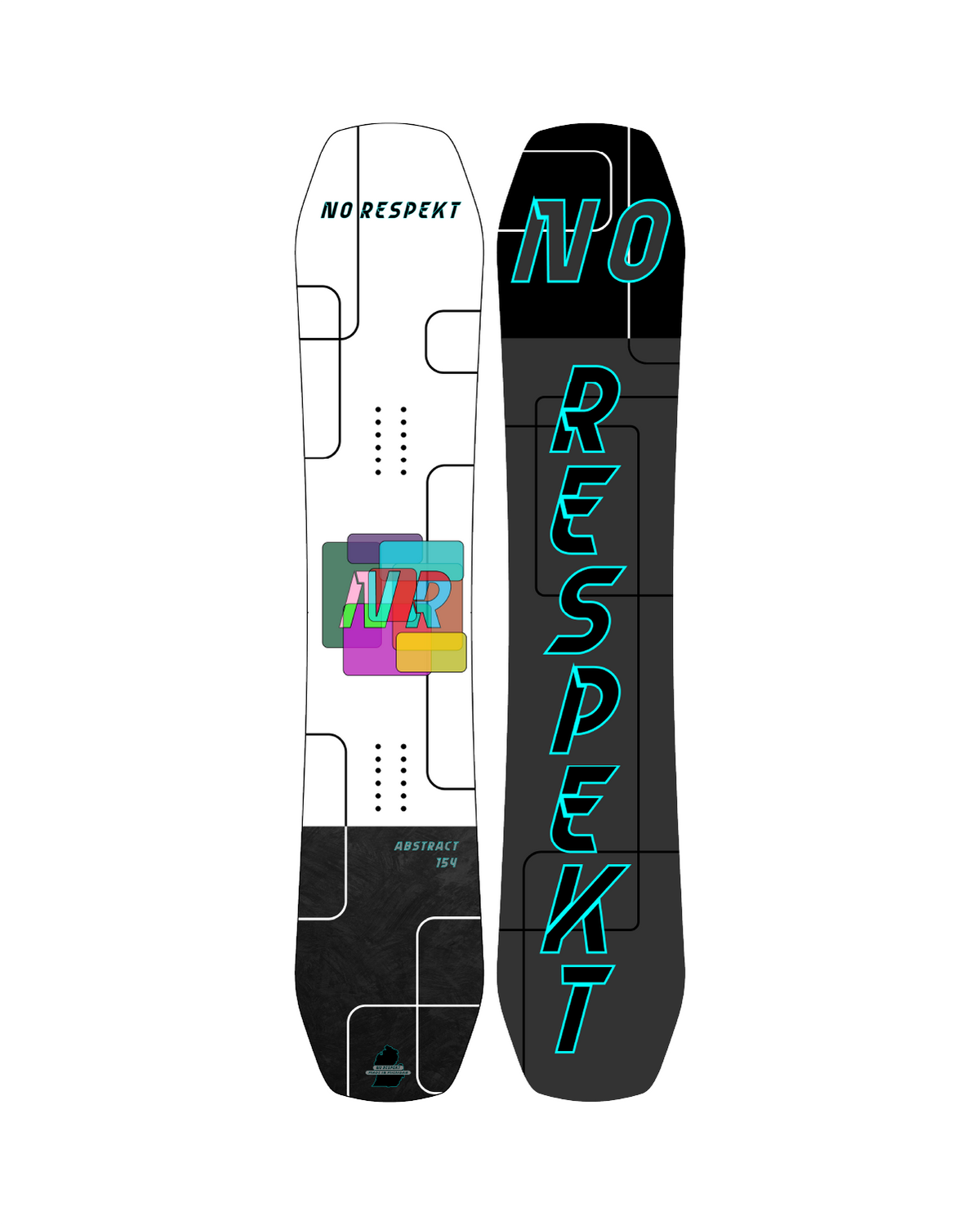 Abstract snowboard product view 1