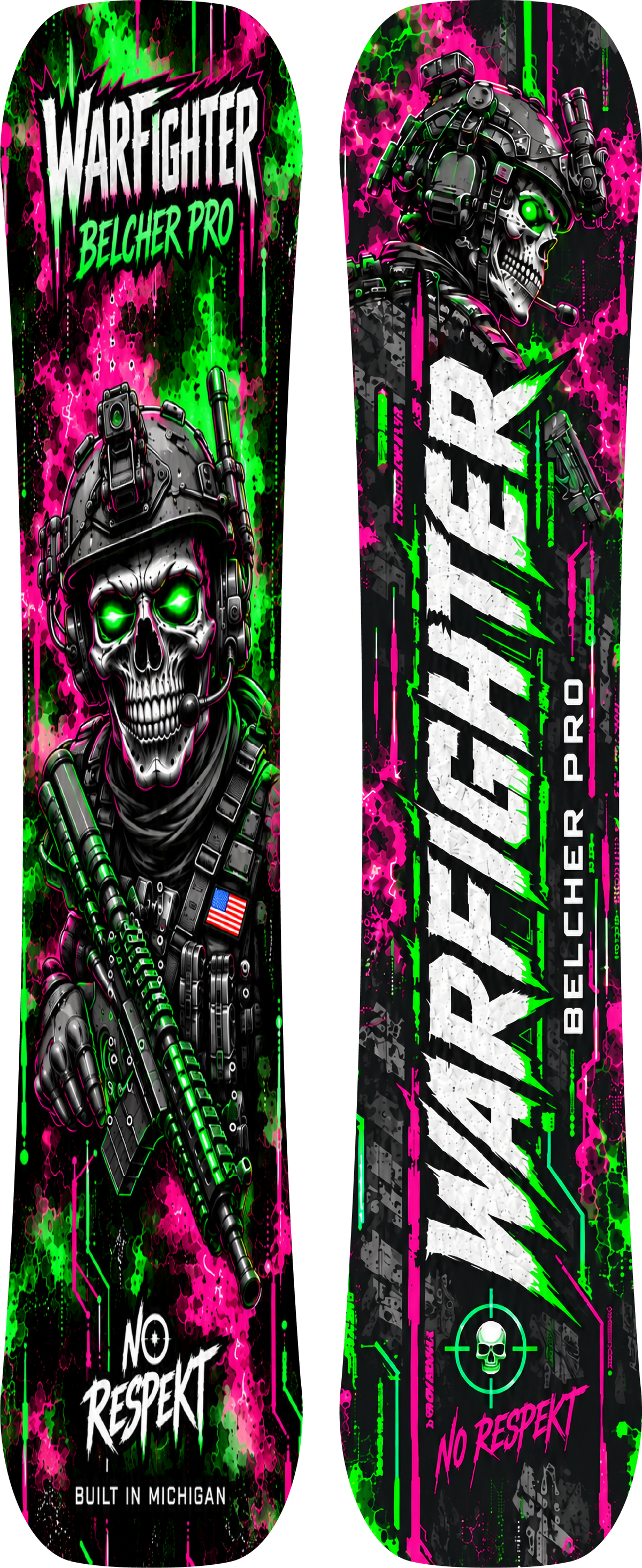 War Fighter snowboard topsheet and base